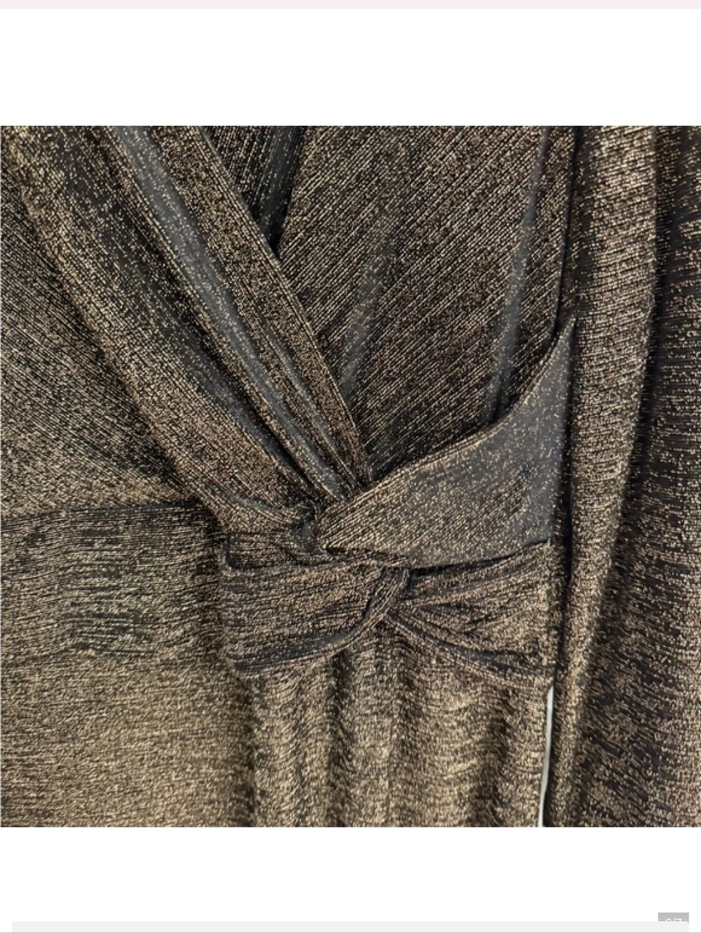 CALVIN KLEIN "Elegant" Black and Gold Women's Dress Size 16 - Picture 3 of 7